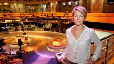 Rosie Garthwaite, author of How To Avoid Being Killed in a War Zone, at Al Jazeera's studio in Doha.