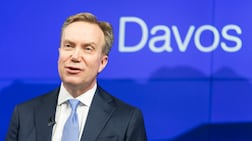 Borge Brende, President of the World Economic Forum (WEF), speaks during a remote pre-meeting press conference for the World Economic Forum annual meeting.