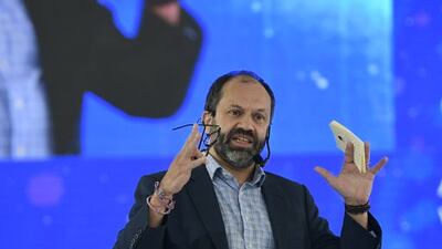 Prof Nicolas deWarren during his keynote talk 'Alien Encounters of Our Kind: Who shall we be for the Future?' at the Riyadh Philosophy Conference