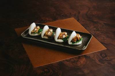 Chicken karaage gua bao (Dh53). Photo: People