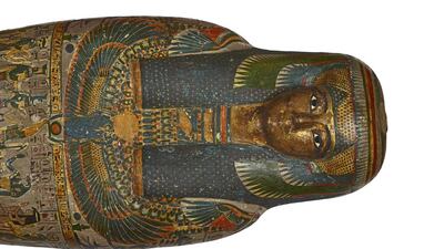 The cartonnage of Tamut, from about 900BC. This daughter of a priest is one of the stars of the Museum's new show. Trustees of the British Museum / May 2014