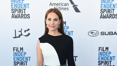 Marina de Tavira arrives at the 34th Film Independent Spirit Awards on Saturday, February 23, 2019. AP