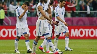 Greece have only one point and sit bottom of Group A and are unlikely to repeat their success of Euro 2004 in Poland and Ukraine. Thanassis Stavrakis / AP Photo