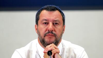 Italian deputy prime minister Matteo Salvini is mulling pulling out of Italy's ruling coalition. Reuters