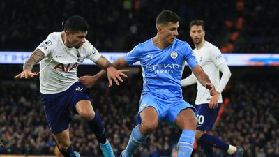 Rodri 7 - Dictated the game with strong defensive plays and equally as impressive passing, switching the ball to his wide men quickly to create 1 vs 1 situations. AFP