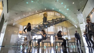 Inside The Lounge, which spreads over three floors and is the highest point you can visit in the Burj Khalifa. Photo: Leslie Pableo for The National