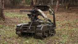 A Droid TW 12.7 ground robot that is proving highly effective in driving back Russians from Ukraine. Photo: DevDroid