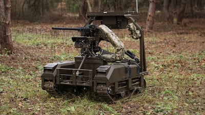 A Droid TW 12.7 ground robot that is proving highly effective in driving back Russians from Ukraine. Photo: DevDroid