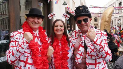 England fans in Souq Waqif. PA