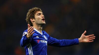 Marcos Alonso of Chelsea celebrates after their win over Middlesbrough at Stamford Bridge on May 8, 2017 in London, England. Ian Walton / Getty Images