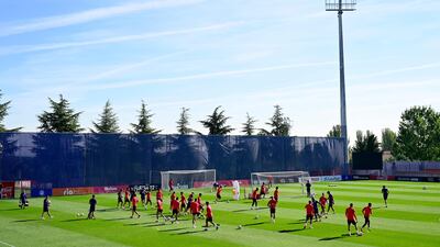 Atletico players at training. AFP