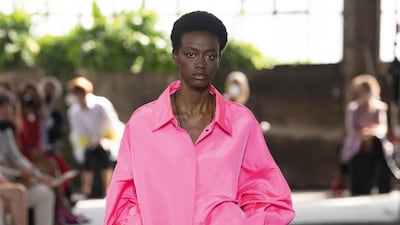 A look from the Valentino Collezione Milano show. Courtesy Valentino