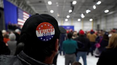 Donald Trump could face a host of Republican challengers ahead of the 2020 US presidential election and an invigorated Democratic party. Joshua Roberts / Reuters