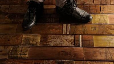 Anthony Hughes's handcrafted, customisable Industrious Senescence flooring is designed to be long-lasting and to change over time.