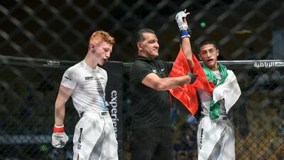 UAE Thani Al Mehari after winning in the Under-16 category. Khushnum Bhandari / The National