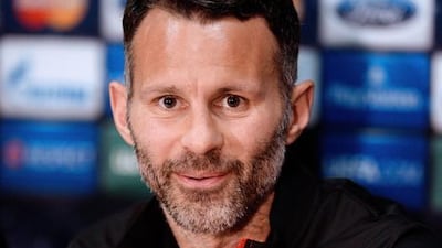 Manchester United's Ryan Giggs held his first news conference as the club's interim manager on Friday, April 25, 2014. Giggs, who has spent his whole career at Old Trafford, will be responsible for the first team until a permanent appointment can be made, United say. Manchester United have four Premier League games remaining this season and Giggs will take charge for the first time when the team hosts Norwich on 26 April. EPA/PETER POWELL