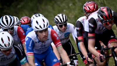 Team UAE Emirates' Tadej Pogacar during the second stage of the Tour de France. AFP
