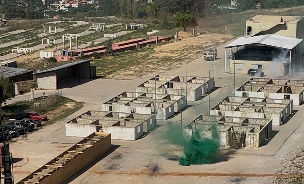 The site of an exercise during Operation Pegasus Cedar 2026 in Lebanon. Jamie Prentis / The National