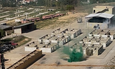 The site of an exercise during Operation Pegasus Cedar 2026 in Lebanon. Jamie Prentis / The National