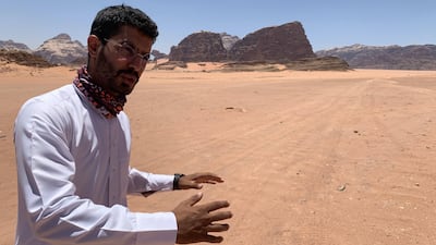 Al Zawaidah, a local of Wadi Rum, helps international production companies scout for filming locations and also guides tourists across the desert.
