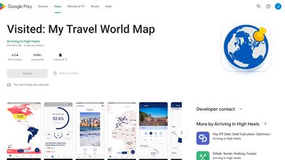 Visited: My Travel World Map is fun to have for travellers.