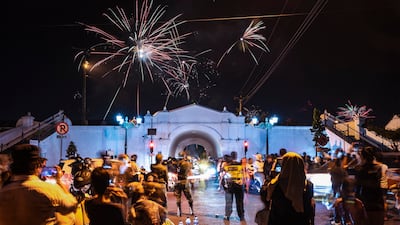 New Year's Eve celebrations in Yogyakarta, Indonesia. Getty