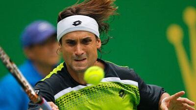 David Ferrer stumbled a bit at first but recovered to send Andy Roddick packing at the Shanghai Masters.