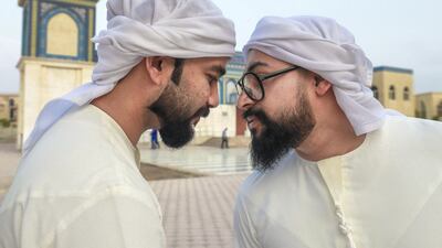 Early morning prayers at the Masjid Bani Hashim mosque. Cousins and best friends, Nuhman Ghasi and Ahmad Ghasi after the prayers. Victor Besa/The National