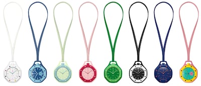 All the Bioceramic Royal Pop models by Swatch x Audemars Piguet. Photo: Swatch