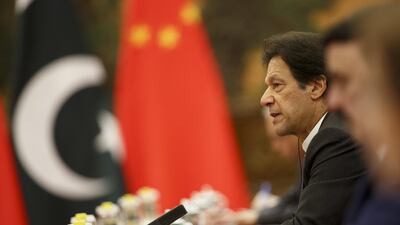 Pakistani Prime Minister Imran Khan in Beijing, China, last week. Thomas Peter / Getty