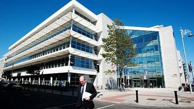 Dublin/Ireland 7/14/2011. Citibank HQ in the IFSC (Irish Financial Services Centre) in Dublin, Ireland. PHOTO: KIM HAUGHTON
