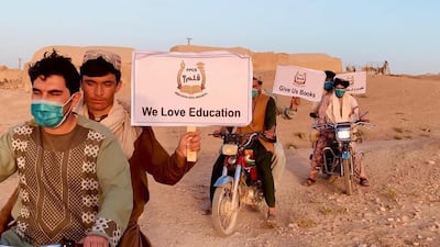 Established in 2009, Pen Path comprises a network of young volunteers campaigning to re-open schools, promote girls' education, establish public libraries and collect materials for the education sector. All photos: Pen Path Volunteers