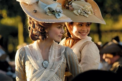 Keira Knightley in 'The Duchess', with costumes by Michael O'Connor. Alamy Stock Photo