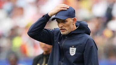 England boss Thomas Tuchel cut a frustrated figure on the sidelines in Massachusetts. AFP