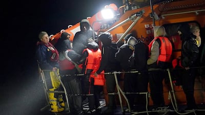 Several people were rescued by lifeboat crews after attempting a small-boat crossing of the English Channel. AP