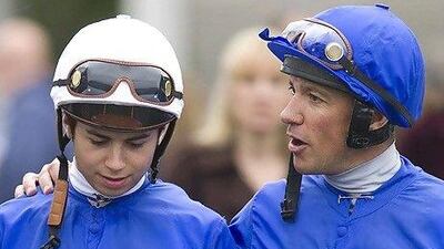 Frankie Dettori, right, explains that he and Mickael Barzalona talk at the racetrack and that his fellow Godolphin jockey is only 20 and 'doesn't want to hang around with me – he does his own thing'.
