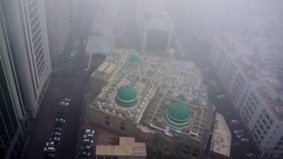 At 9am on Wednesday, Abu Dhabi was blanketed by fog. Delores Johnson / The National