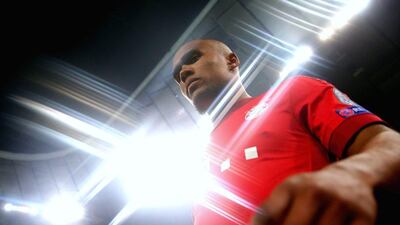 MUNICH, BAVARIA - APRIL 05: (EDITORS NOTE: A special effects camera filter was used for this image.) Douglas Costa of Bayern Muenchen enters the field for the UEFA Champions League quarter final first leg match between FC Bayern Muenchen and SL Benfica at Allianz Arena on April 5, 2016 in Munich, Germany. (Photo by Alexander Hassenstein/Bongarts/Getty Images)