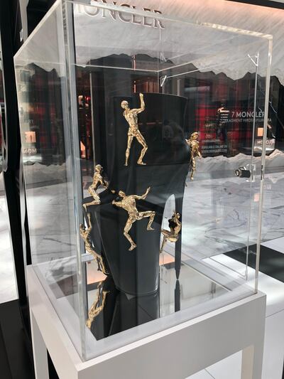 Lady Gaga's 12-inch heeled boots created for her Fame launch. The National