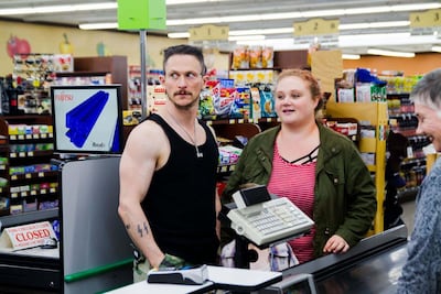 Jonathan Tucker and Danielle Macdonald in 'Skin', the Academy Award-winning short of the same name and by the same director. Courtesy New Native Pictures