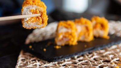 Homegrown brand Moshi has cheesy Chips Oman maki rolls. Courtesy Moshi