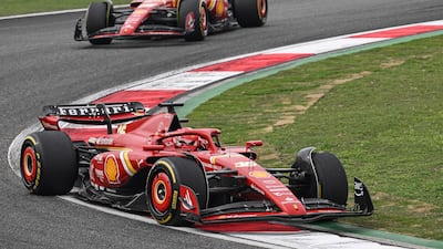 Charles Leclerc ahead of Ferrari teammate Carlos Sainz Jr The Monegasque drvier finishing fourth, while the Spaniard was fifth. AFP