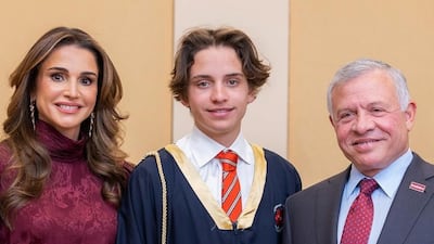Queen Rania and King Abdullah II celebrated the graduation of their son Prince Hashem on Wednesday. Photo: Queen Rania / Instagram