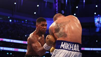 Anthony Joshua goes on the attack. Getty Images
