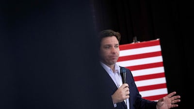Ron DeSantis at a campaign event in Davenport, Iowa, on January 13. AFP