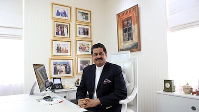 Thumbay Moideen, the president of Thumbay Group, set up Gulf Medical University, the UAE’s first such college. Satish Kumar / The National