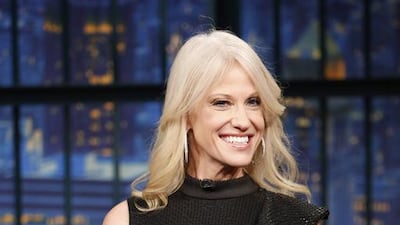 Kellyanne Conway during an interview on Late Night With Sethy Meyers. Lloyd Bishop / NBC / NBCU Photo Bank via Getty Images