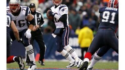 New England Patriots quarterback Tom Brady passes against the Buffalo Bills on December 26.