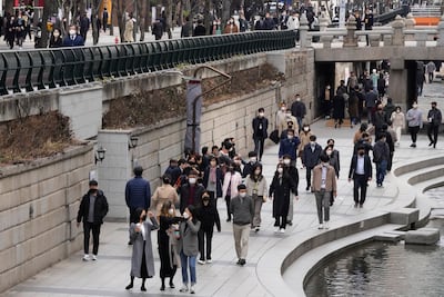 Face-masks remain compulsory in South Korea in all public places, with fines for people who do not comply. AP Photo
