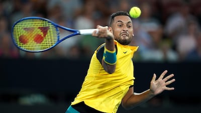 Nick Kyrgios defeated Jan-Lennard Struff in straight sets at the ATP Cup in Brisbane yesterday. EPA